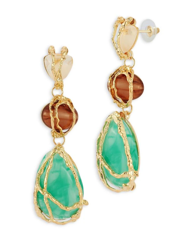 Multicolor Crystal Statement Earrings - Exclusive