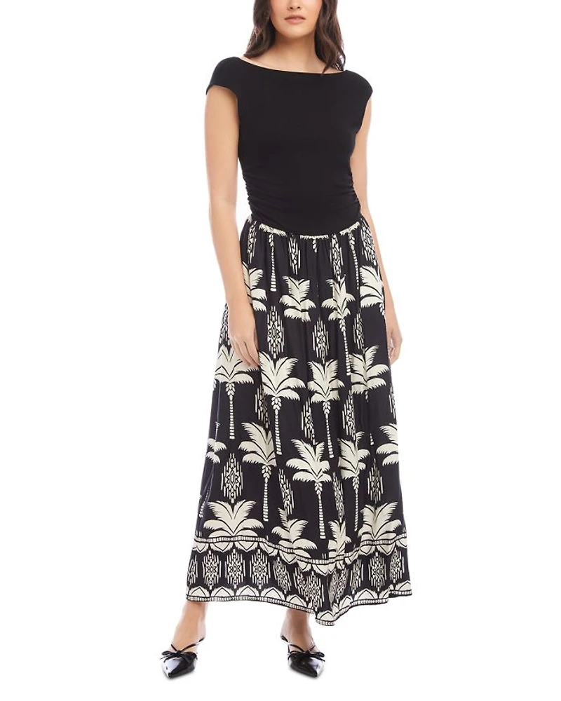 Carina Long Contrast Dress