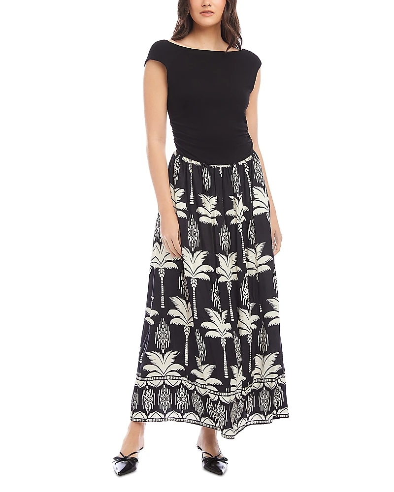 Fifteen Twenty Carina Long Contrast Dress