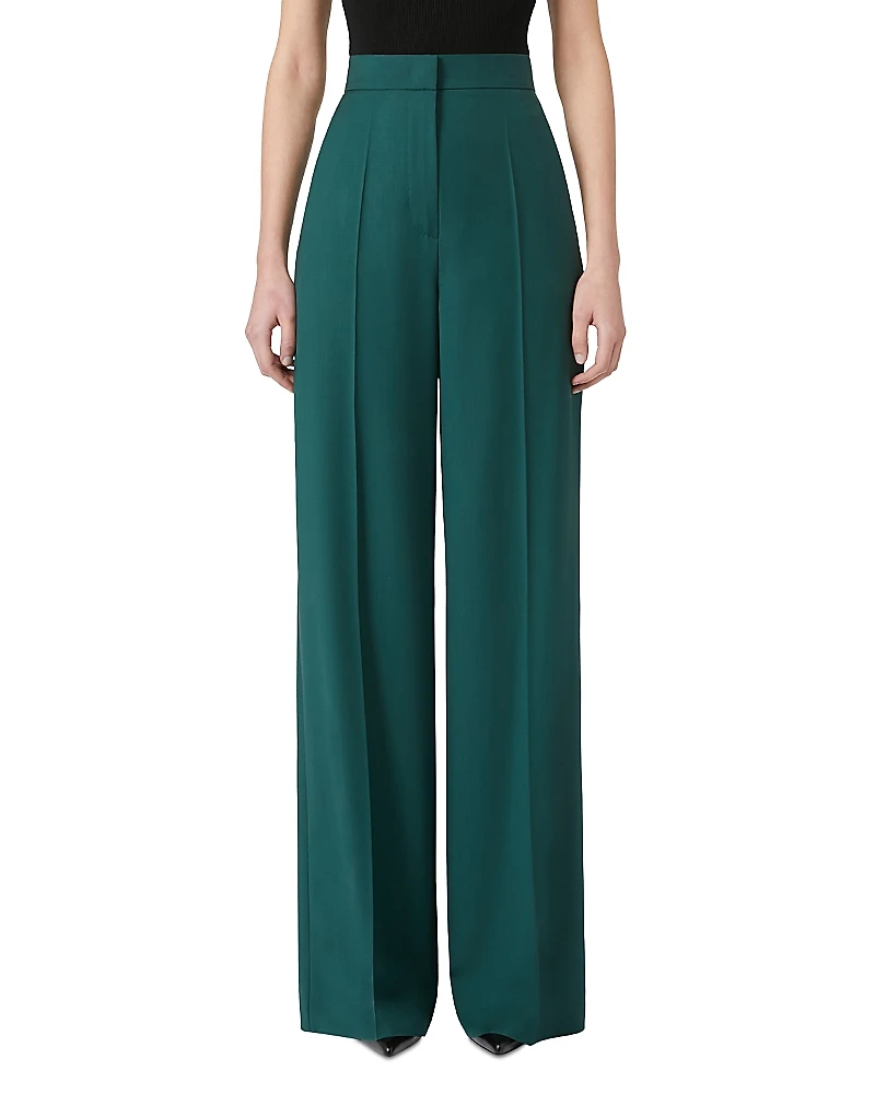 Max Mara Fernet Wide Leg Wool Pants
