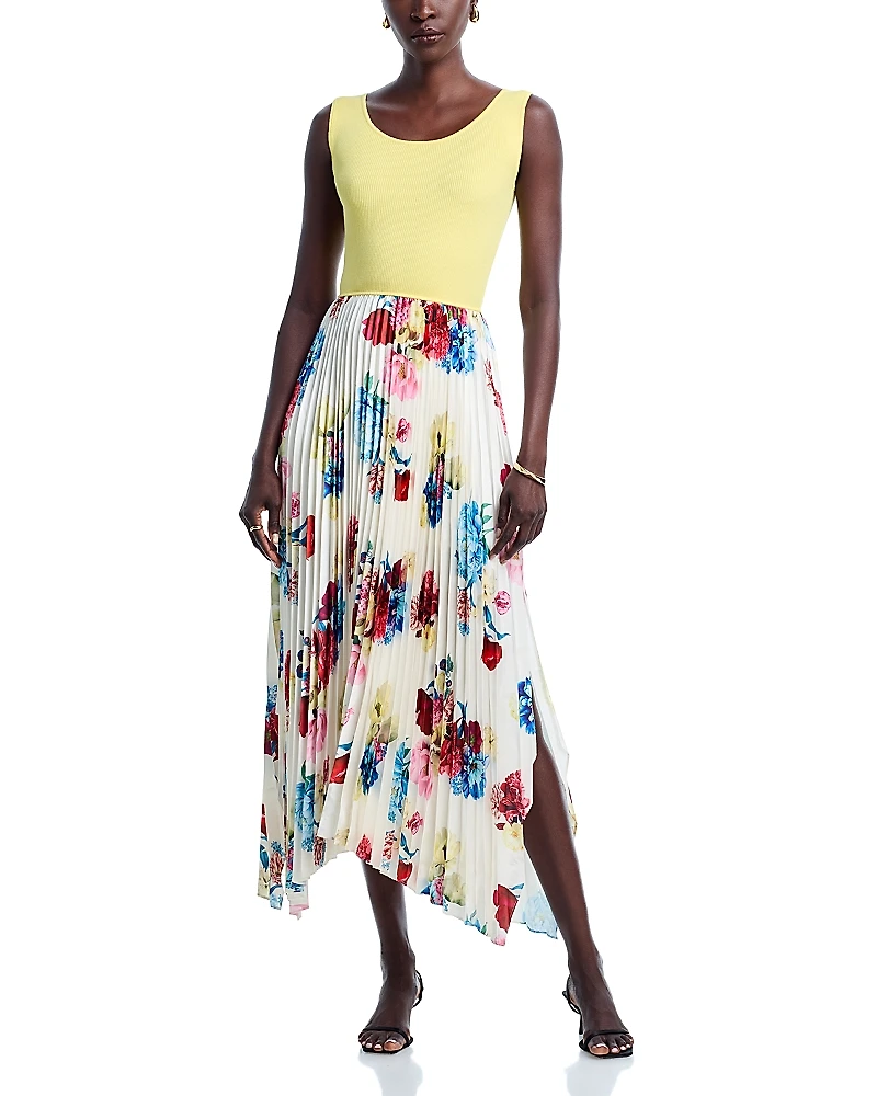 Elie Tahari Mave Mixed Media Dress