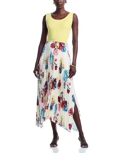 Elie Tahari Mave Mixed Media Dress