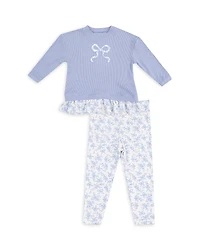 Angel Dear Girls' Romi Floral Waffle Pullover & Leggings Set - Baby, Little Kid