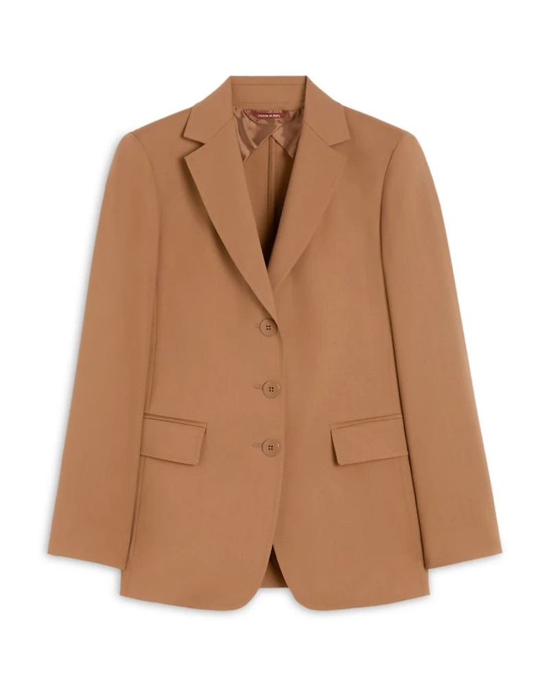 Wool Notched Lapel Blazer
