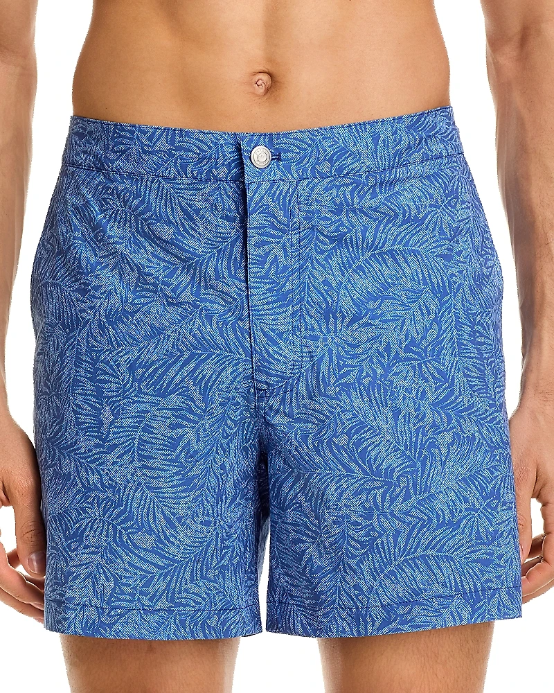 Peter Millar Crown Crafted Santa Barbara Palms 6 Swim Trunks