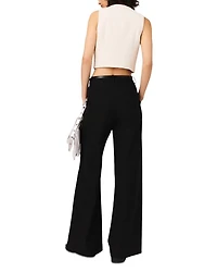 Sleeveless Tweed Top