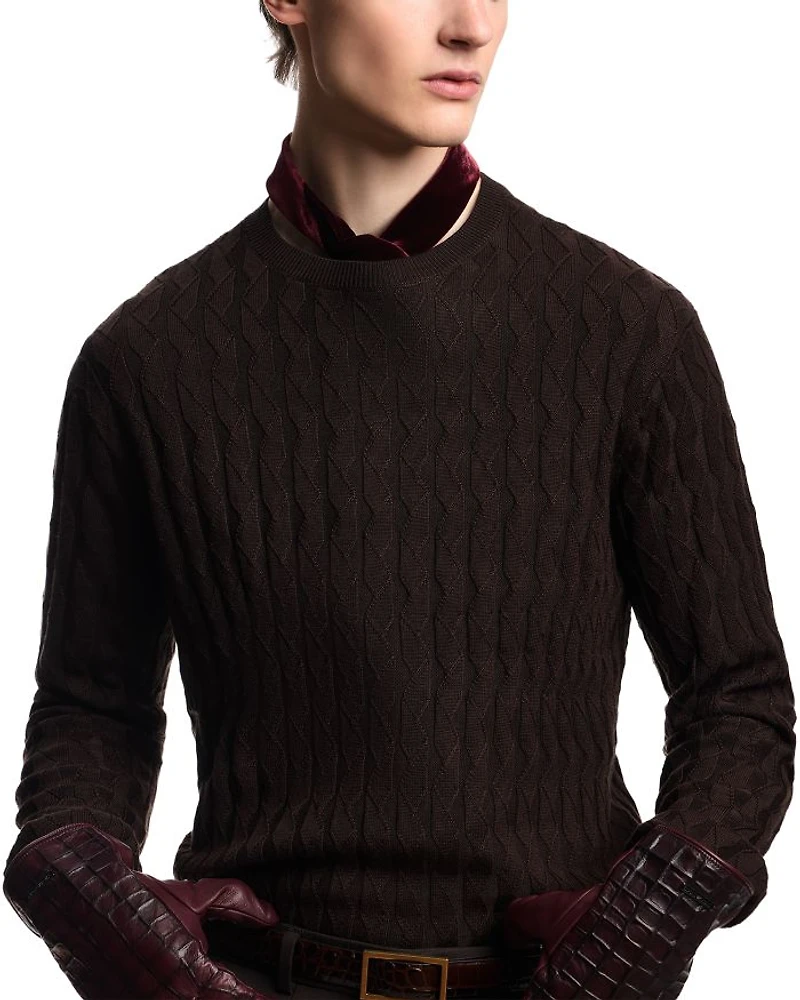 Regular Fit Geometric Jacquard Sweater