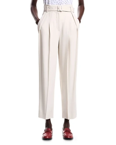 Enver Satin Pleated Pants