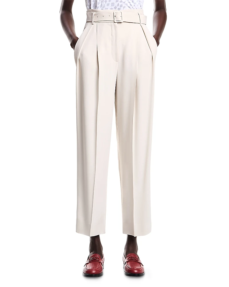 Emporio Armani Enver Satin Pleated Pants