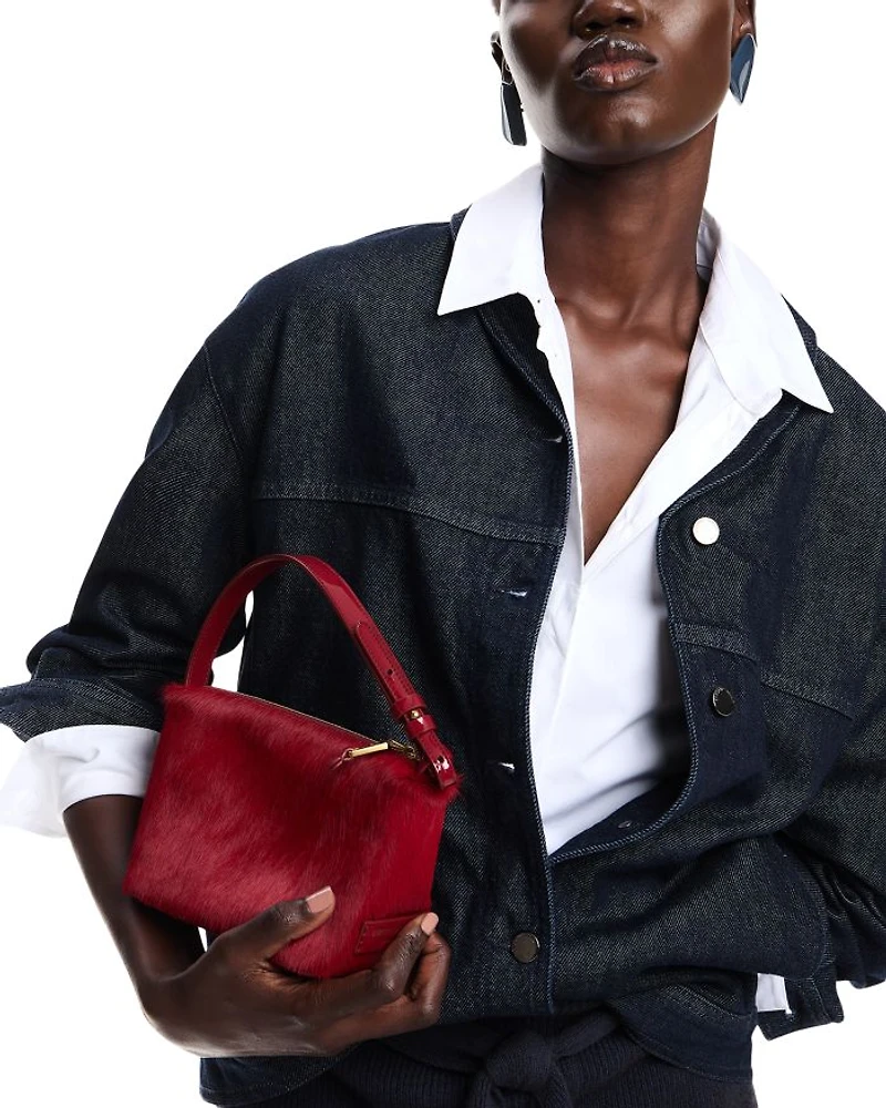 Dark Denim Jacket with Rolled Collar