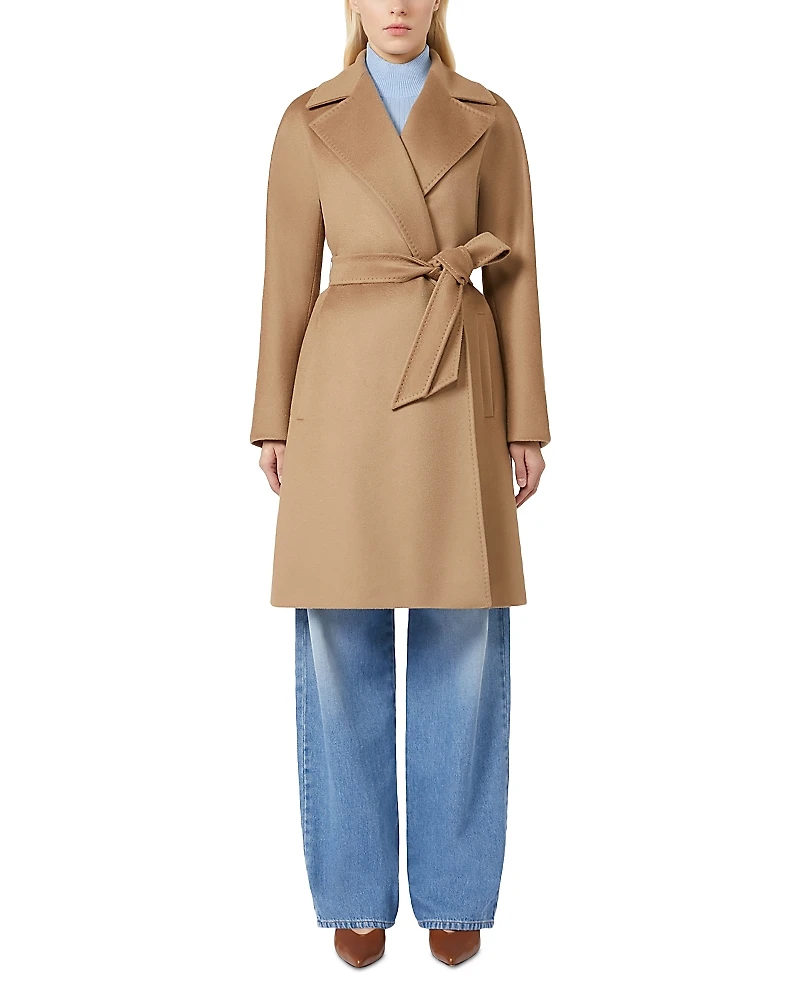 Max Mara Studio Wool Belted Midi Coat