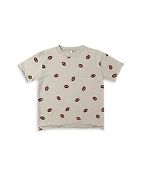 Rylee + Cru Boys' Football Print Raw Edge Tee - Little Kid
