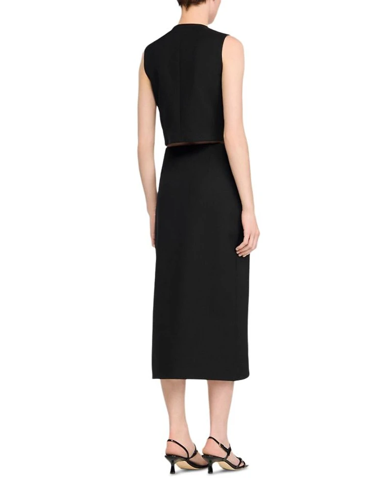 Buttoned Midi Skirt