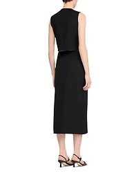 Buttoned Midi Skirt
