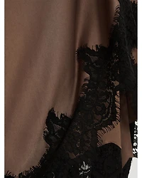 Petites Anais Lace Draped Dress
