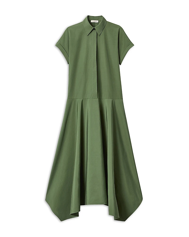 Lafayette 148 New York Collared Drop Waist Dress