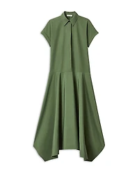 Lafayette 148 New York Collared Drop Waist Dress