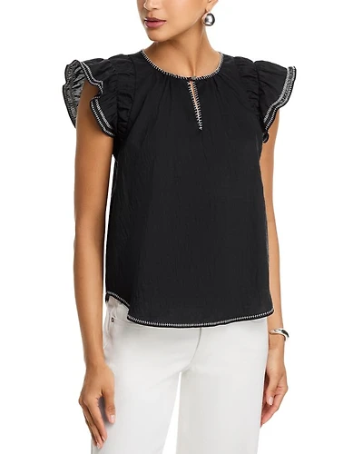 Sable Flutter Sleeve Top