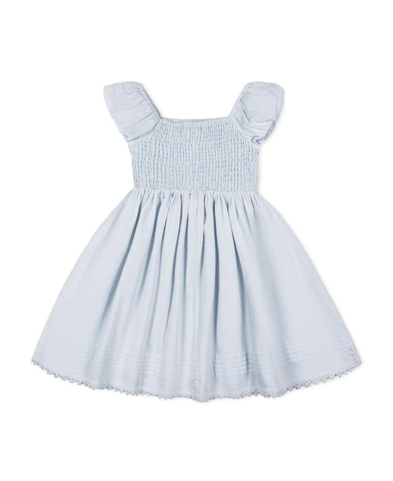 Hope & Henry Girls' Organic Sateen Cap Sleeve Special Occasion Smocked Flower Girl Dress - Little Kid, Big Kid
