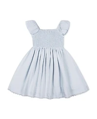 Hope & Henry Girls' Organic Sateen Cap Sleeve Special Occasion Smocked Flower Girl Dress - Little Kid, Big Kid