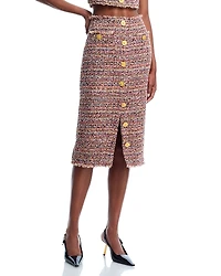 L'Agence Tai Tweed Midi Skirt