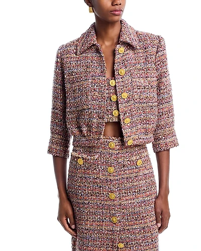 L'Agence Jia Tweed Crop Jacket