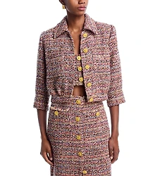 L'Agence Jia Tweed Crop Jacket