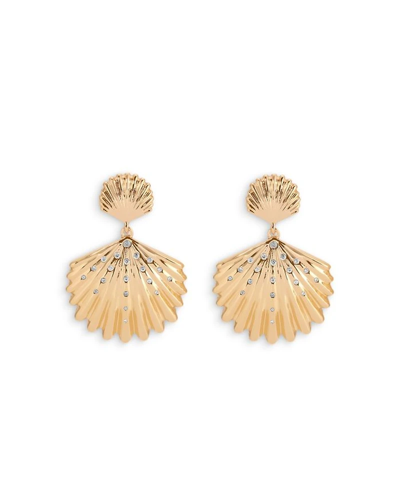 Sun Drenched Shell Drop Earrings