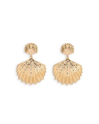 Sun Drenched Shell Drop Earrings