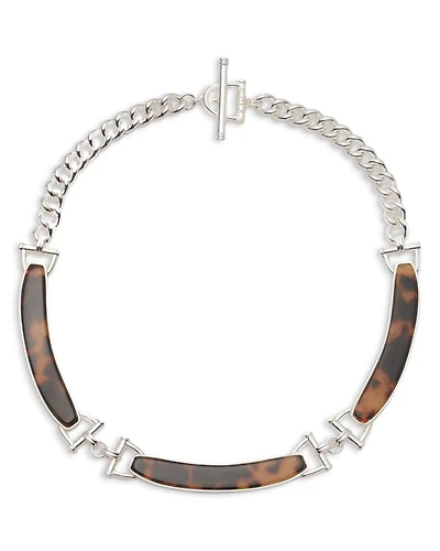 Tortoise Segment Collar Necklace, 16"