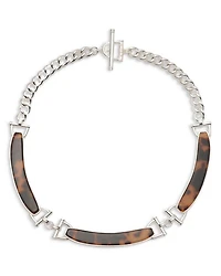 Tortoise Segment Collar Necklace, 16"