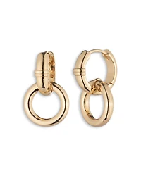 Circle Charm Hoop Earrings