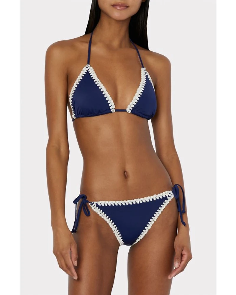 Crocheted Trim Tie Side Bottom