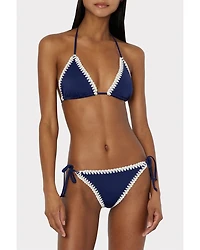 Crocheted Trim Tie Side Bottom