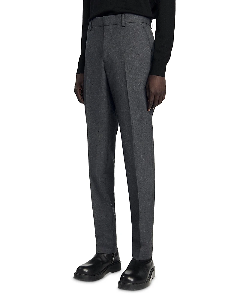 Sandro Classic Fit Wool Suit Trousers