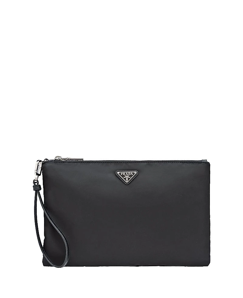 Prada Re-Nylon And Saffiano Leather Pouch
