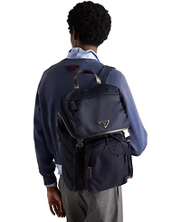 Re-Nylon and Leather Backpack