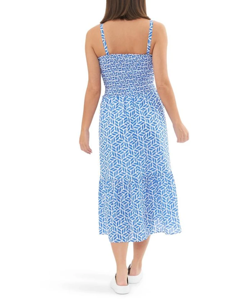 Capri Shirred Midi Dress