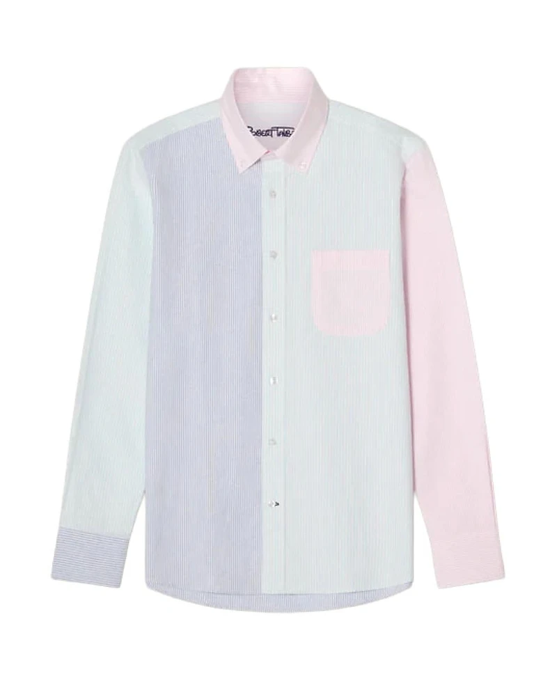 Robert Talbott Harrison Button Down Fun Stripe Oxford Shirt