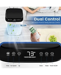 6000 BTU (9000 BTU ASHAR) Portable Air Conditioner 3-in-1 AC Unit with Cool Dehum Fan Sleep Mode