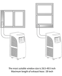 8,000BTU Portable Air Conditioner & Dehumidifier Function Remote