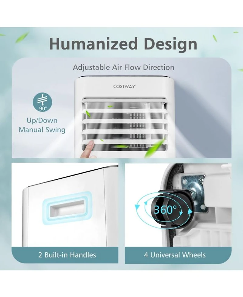 10000 BTU Portable 3-in-1 Air Conditioner with Fan Dehum Sleep Mode