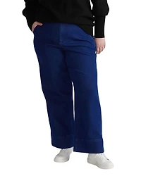 Universal Standard Women's Plus Katie High Rise Crossover Jeans