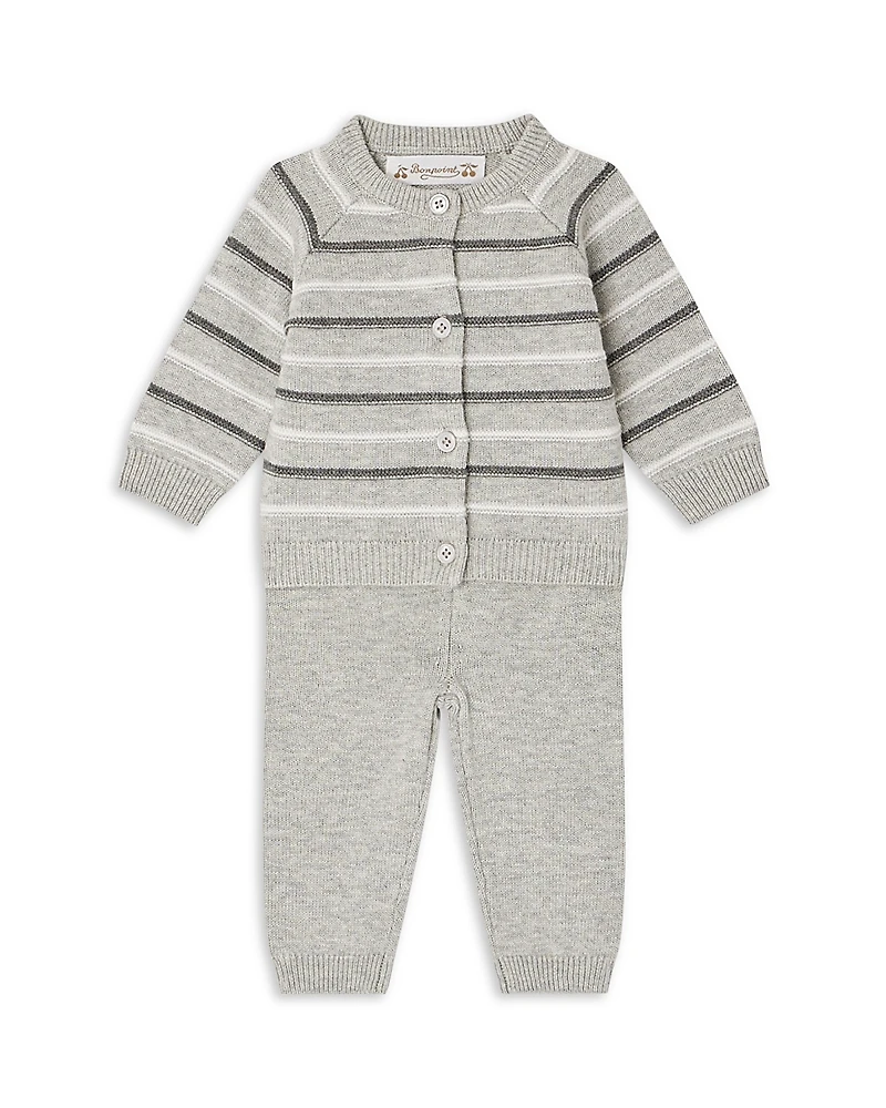 Bonpoint Unisex Justio Cardigan & Jogger Set - Baby