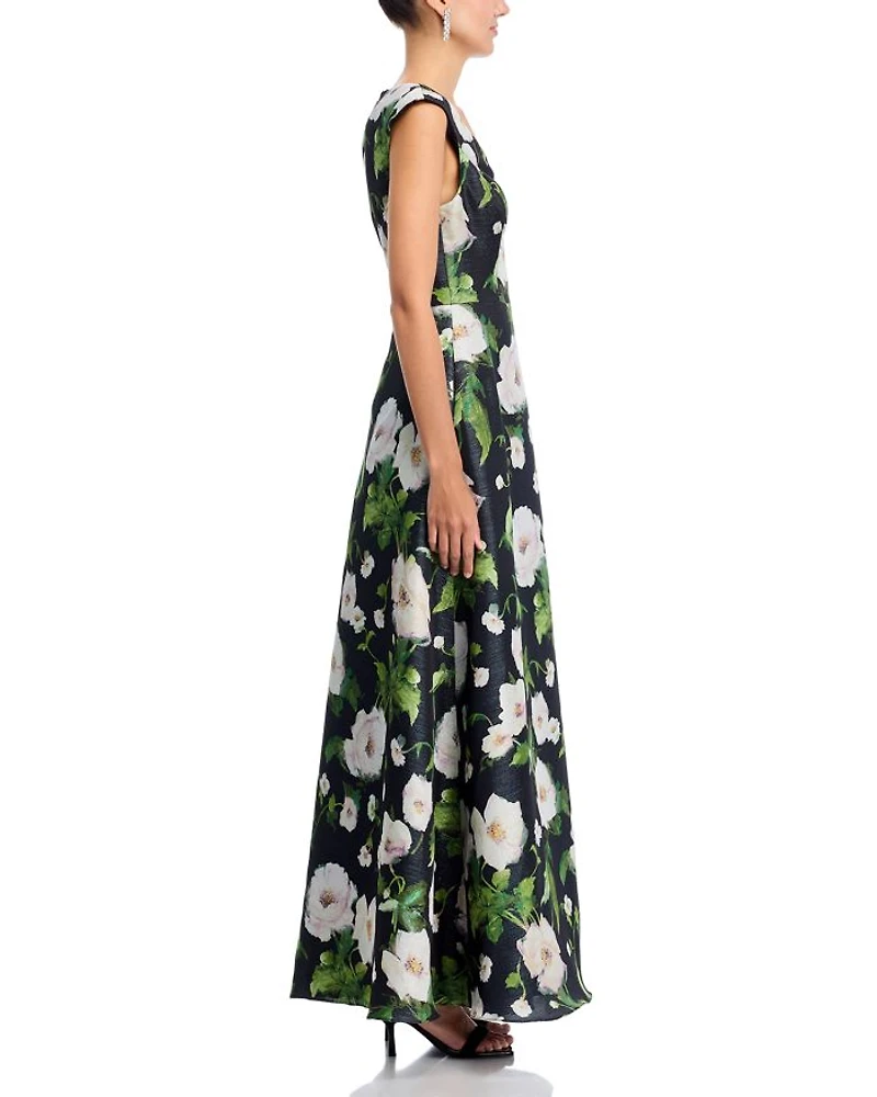 Printed Jacquard Ballgown