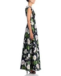 Printed Jacquard Ballgown