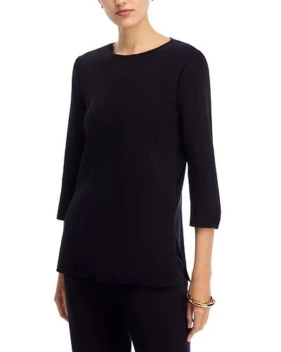Jewel Neck 3/4 Sleeve Top