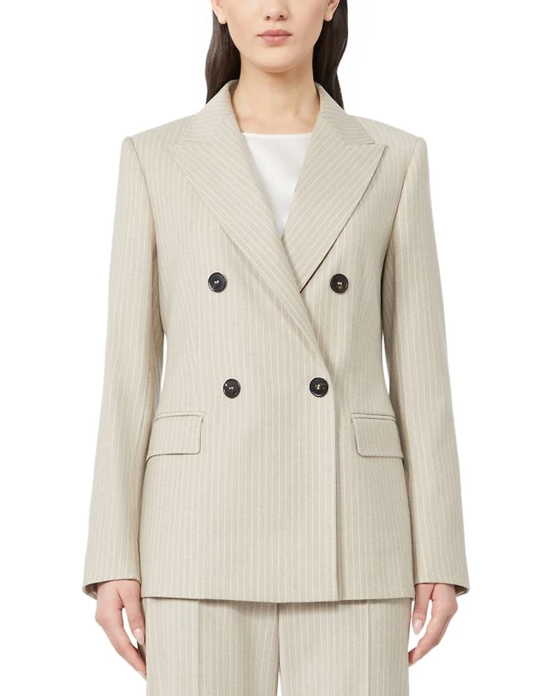 Wool Blend Flannel Blazer