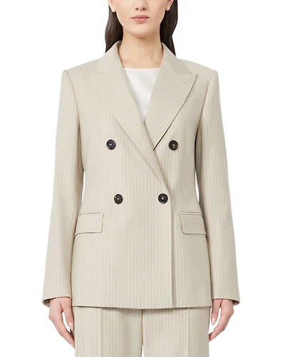 Wool Blend Flannel Blazer