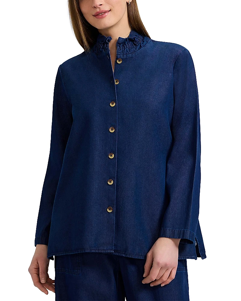 Foxcroft Carolina Long Sleeve Denim Shirt